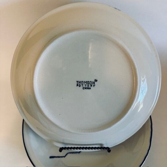 Thomson Snowman, Dinner Plates set of 4, Blue Speckles, Snowman/Center - Picture 5 of 12